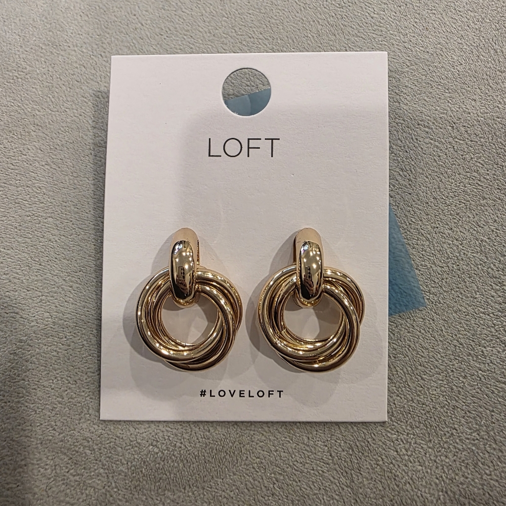 LOFT Gold-Tone Intertwined Earrings